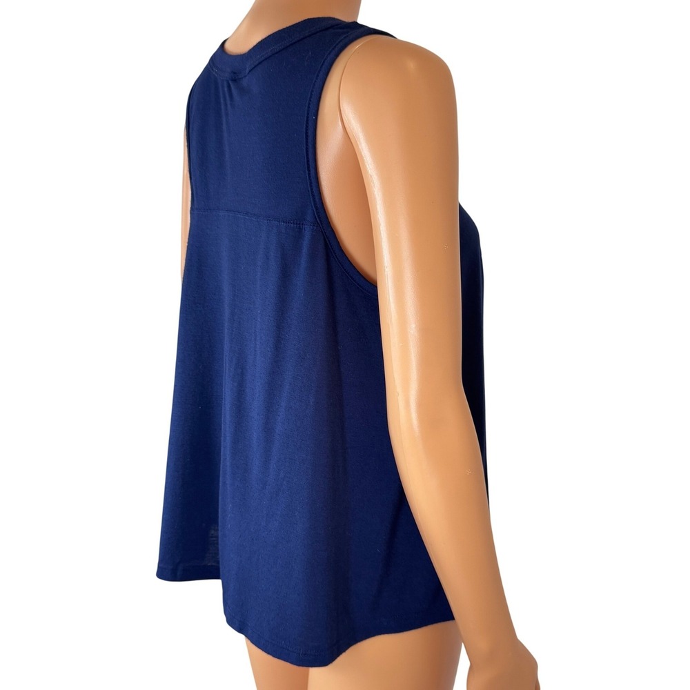 Modern Lux Navy Blue Love Like A Hippie Shine Like The Sun Graphic Tank Top M - Picture 3 of 11